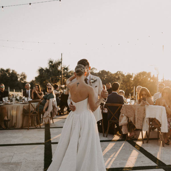 la hacienda snow hill first dance sunset reception