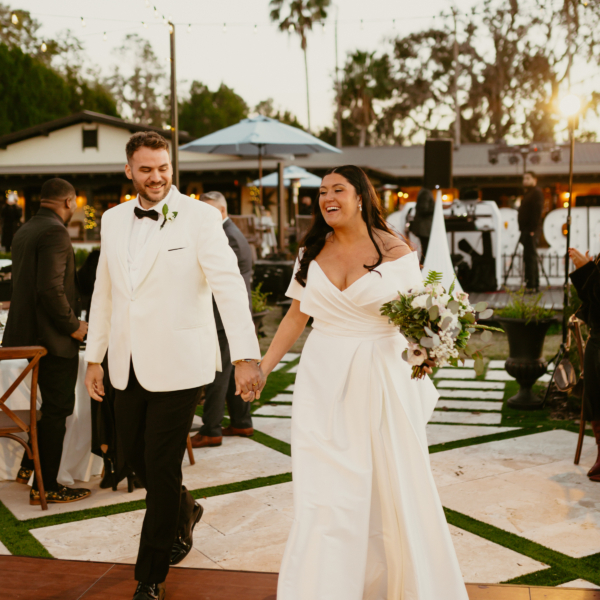 la hacienda snow hill newlyweds recessional outdoor ceremony central florida