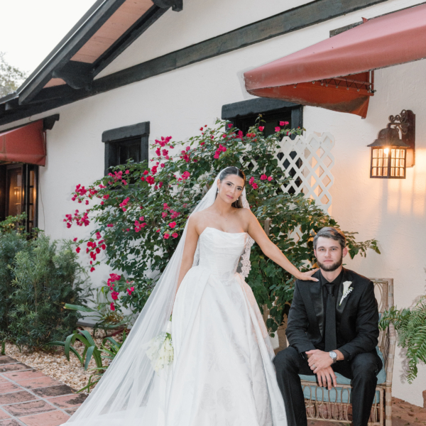 la hacienda snow hill spanish courtyard wedding couple portrait