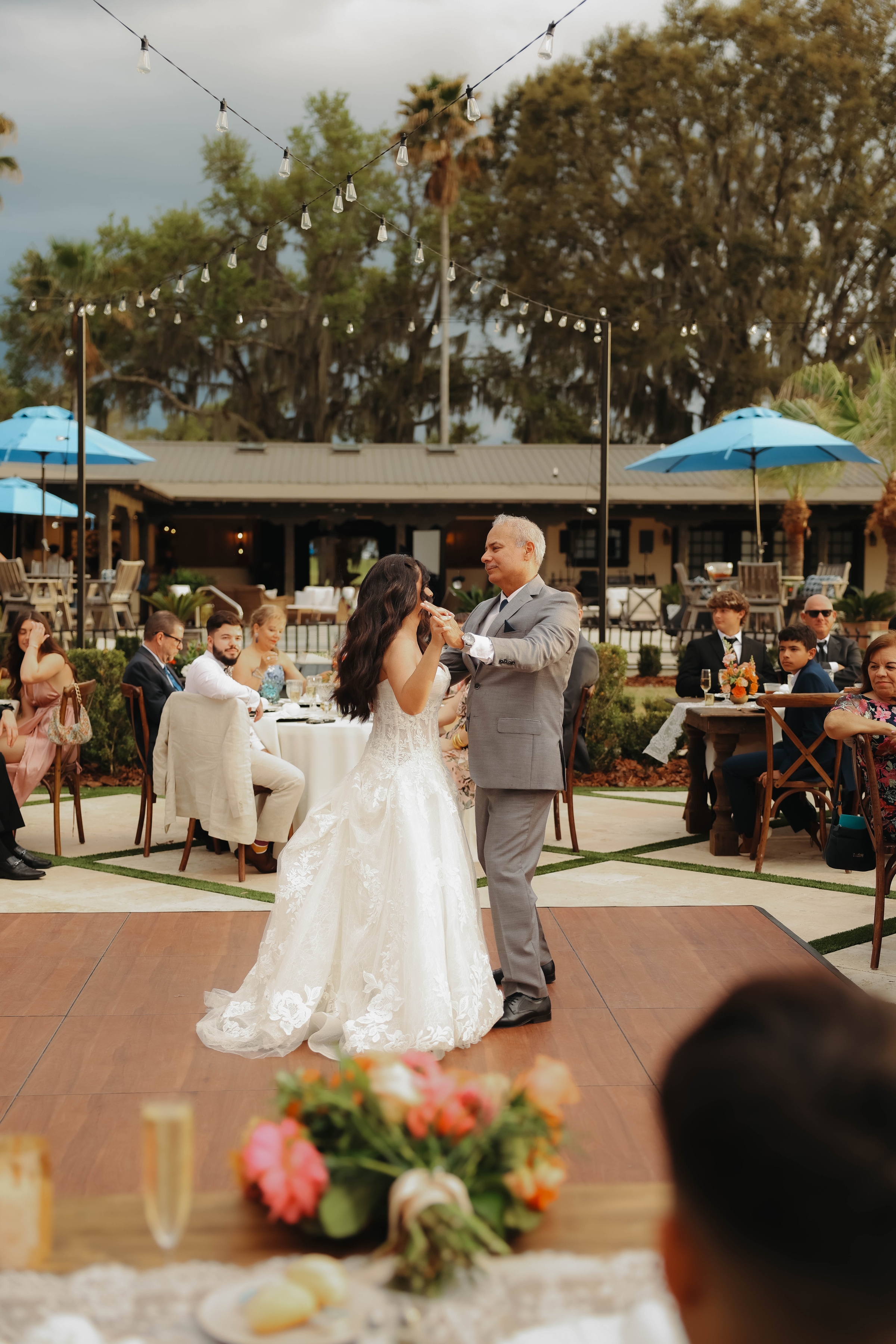 la hacienda snow hill spring colors bride dancing with father - Vibrant Spring Weddings: The Must See Trend at La Hacienda On Snow Hill la hacienda snow hill spring colors bride dancing with father